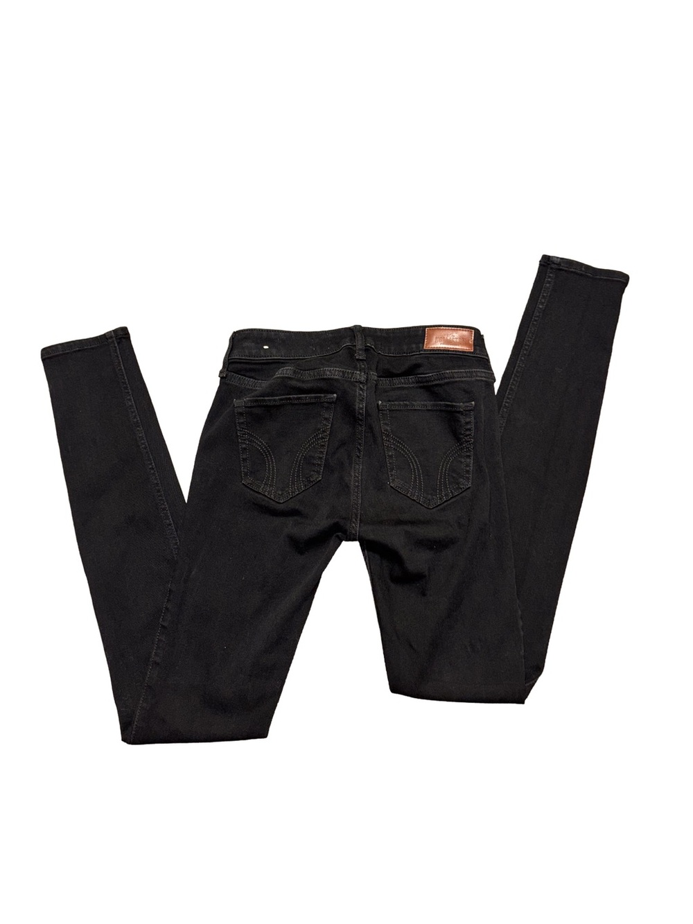 Hollister Black Low Rise Super Skinny Jeans Size 0R (W24 L30) Y2K Indie Sleaze